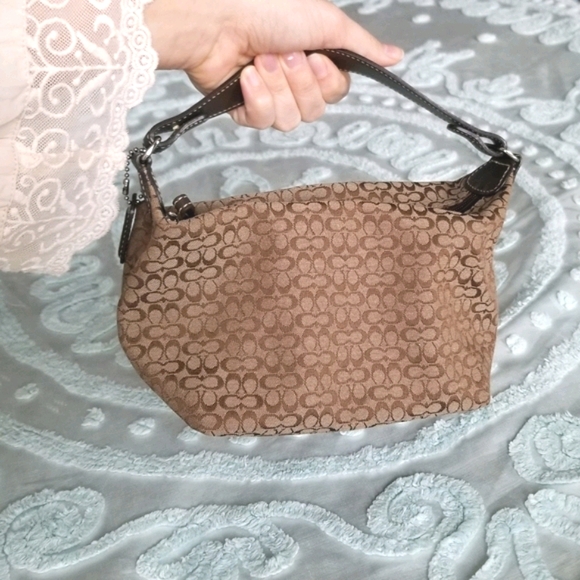 Coach Mini Handbag Brown and Tan - Picture 5 of 8